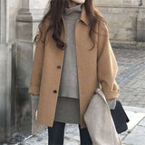 New loose and lazy style woolen jacket trend